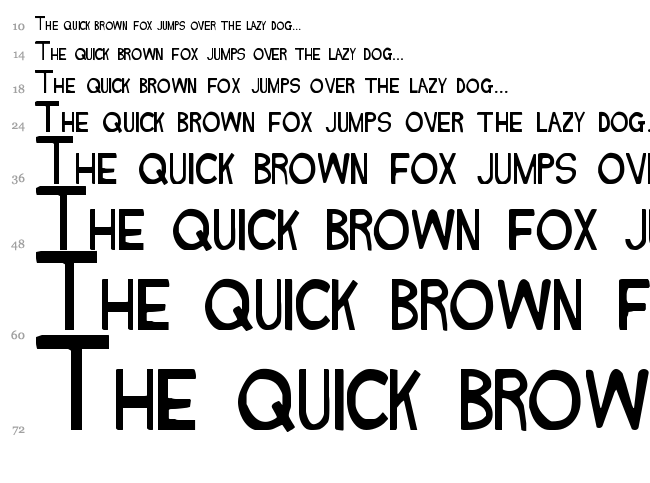 Naked font waterfall