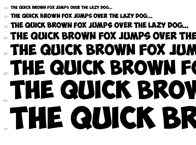 Obelix Pro font waterfall