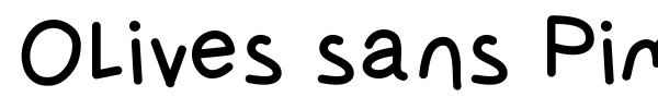 Olives sans Pimiento font preview