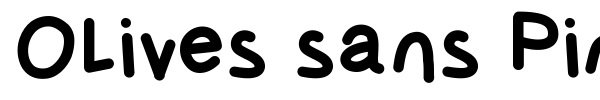 Olives sans Pimiento font preview