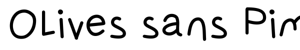 Olives sans Pimiento font preview