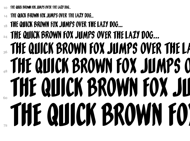 Orange Fizz font waterfall