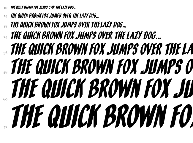 Orange Fizz font waterfall