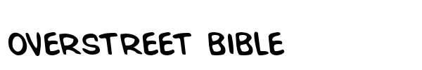 Overstreet Bible font preview