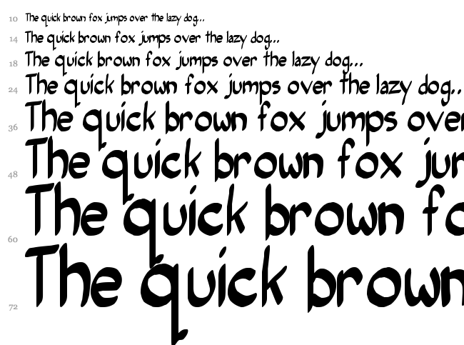Post Human font waterfall