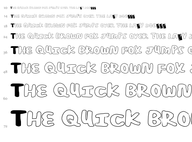 PosterBold font waterfall