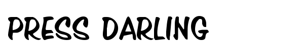 Press Darling font preview