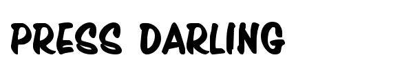 Press Darling font preview
