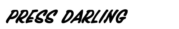 Press Darling font preview
