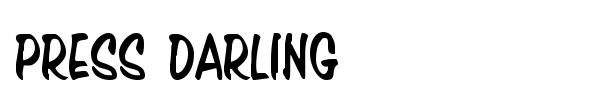 Press Darling font preview