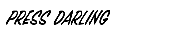 Press Darling font preview