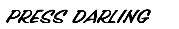 Press Darling font preview