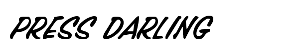 Press Darling font preview