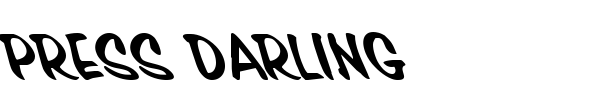 Press Darling font preview