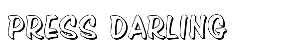 Press Darling font preview