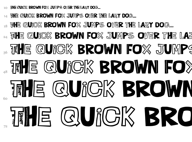 Que FONTita! font waterfall