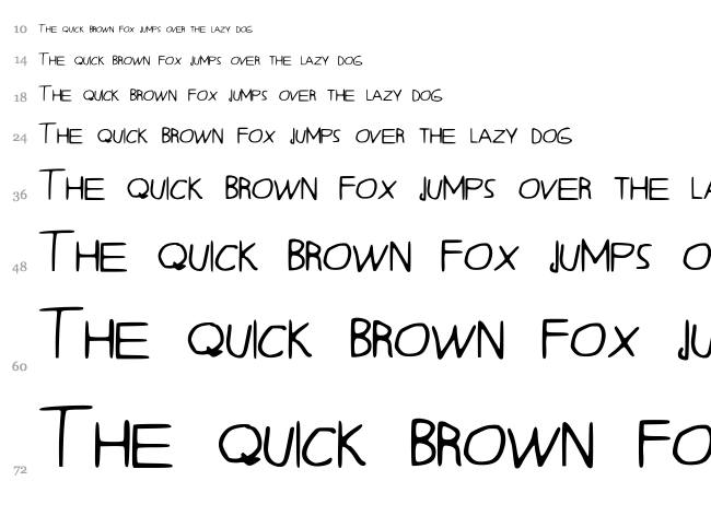 Quentrell font waterfall
