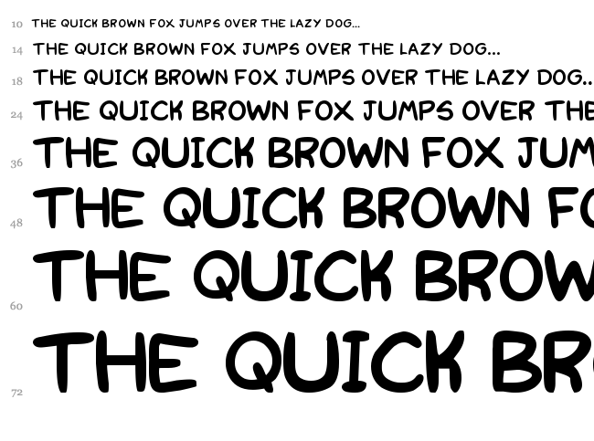 Redkost Comic font waterfall