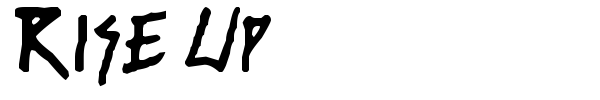 Rise Up font