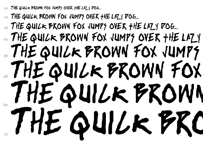 Rise Up font waterfall