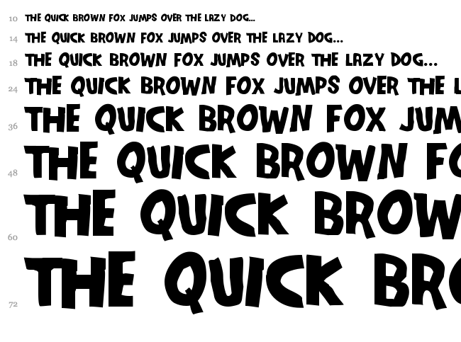 Series Orbit font waterfall