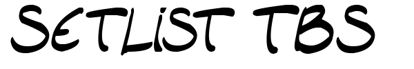 Setlist TBS font preview