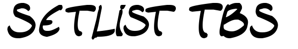 Setlist TBS font preview