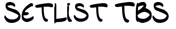 Setlist TBS font preview