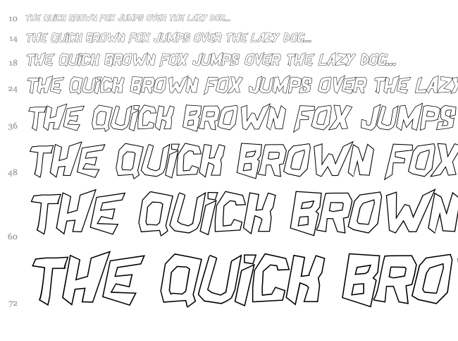 Shake And Bake font waterfall
