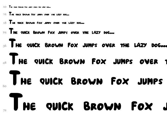 Shark Soft Bites font waterfall
