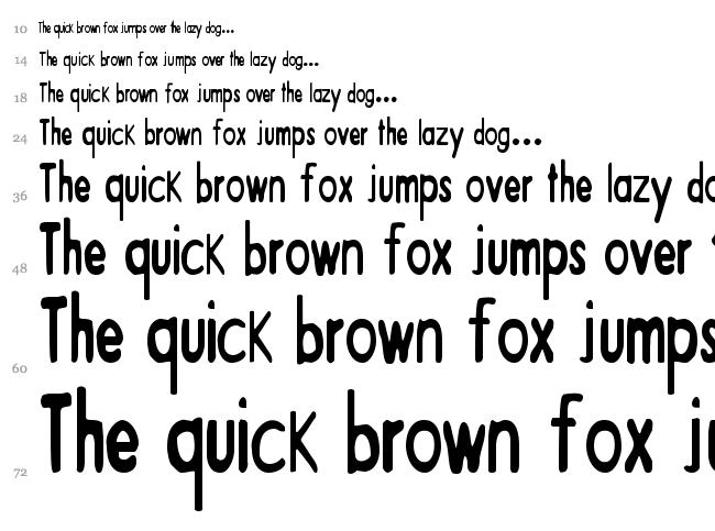 Shaun the Sheep font waterfall