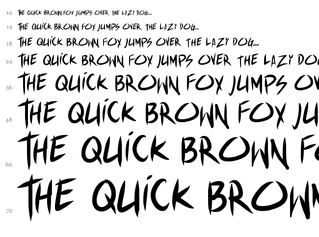 Shin Akiba Punx font waterfall