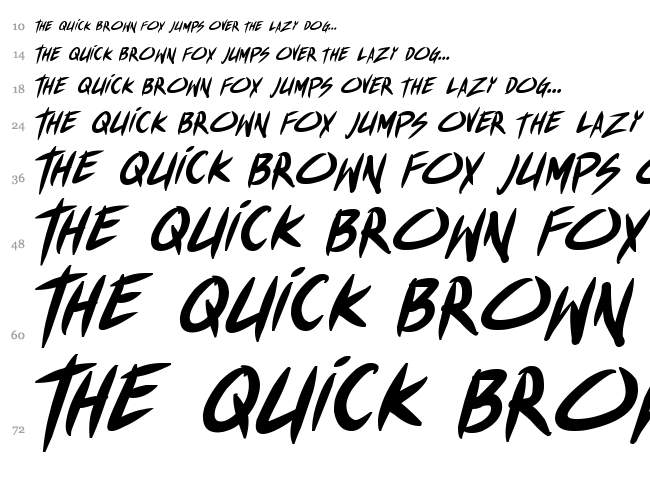 Shin Akiba Punx font waterfall