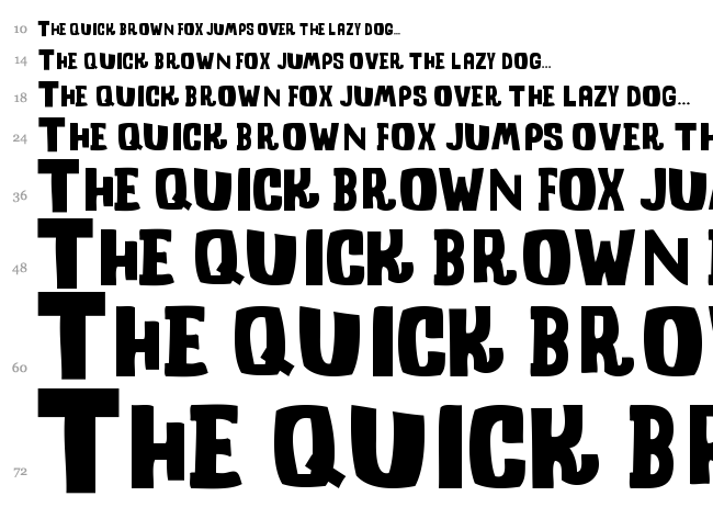 Shock Corridor font waterfall