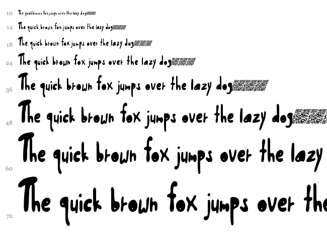 Shwedy Bawls font waterfall