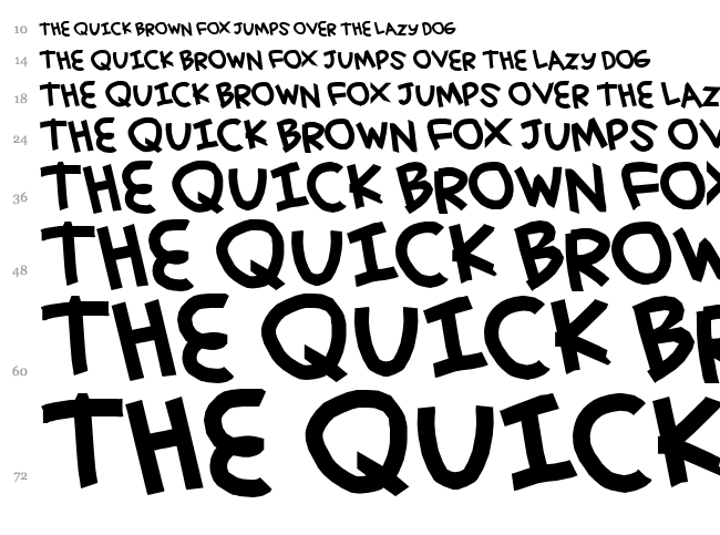Simplehand font waterfall