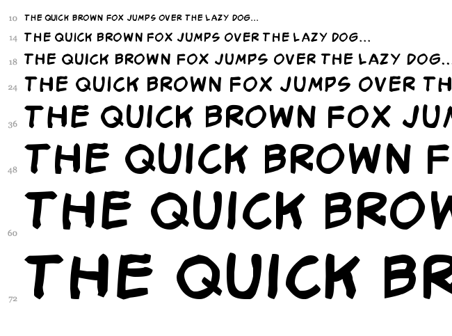 Smack Typographik font waterfall