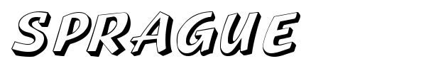 Sprague font preview