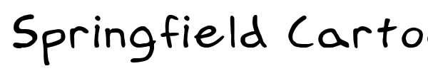 Springfield Cartoon font preview