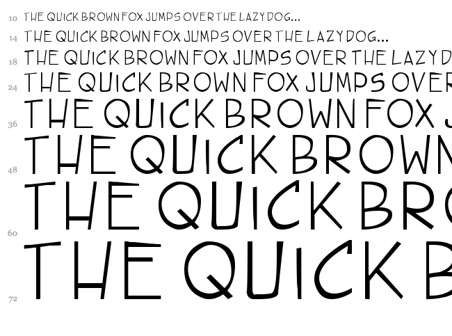 Steet Cred font waterfall