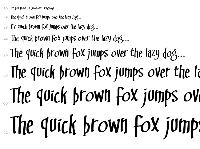 Swingset BB font waterfall