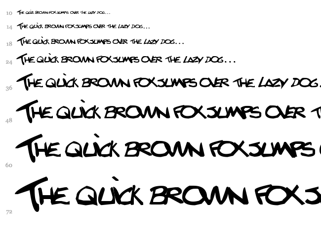  font waterfall