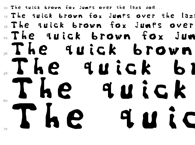 The World's Worst Font font waterfall
