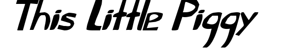 This Little Piggy font