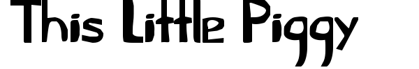 This Little Piggy font preview