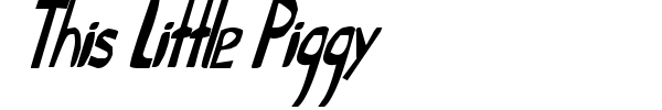 This Little Piggy font preview