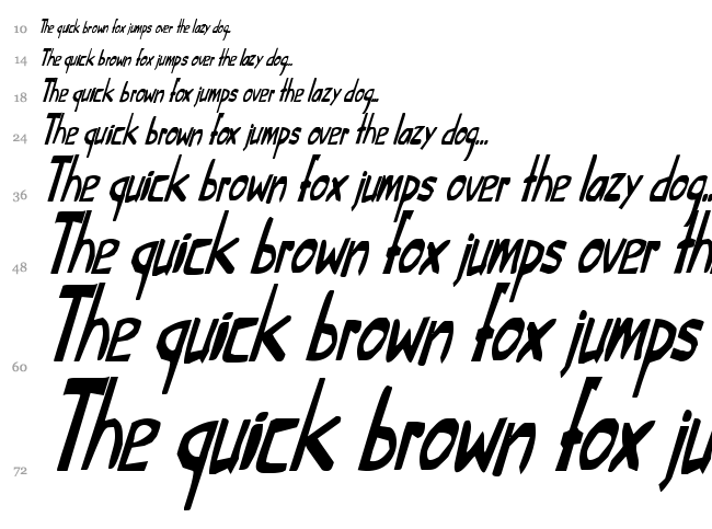 This Little Piggy font waterfall