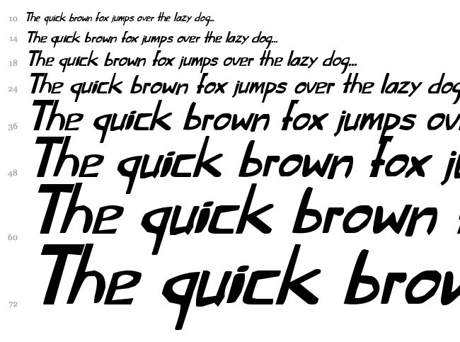 This Little Piggy font waterfall