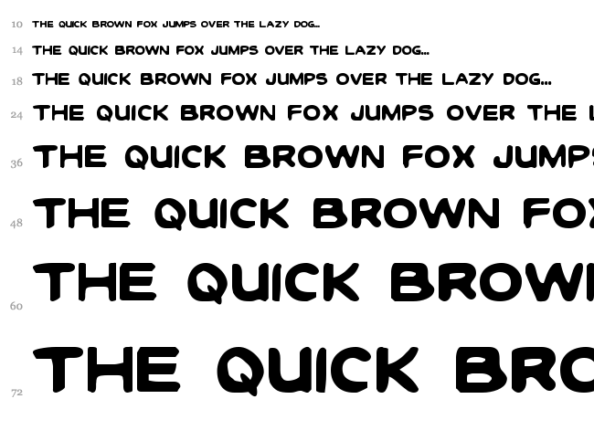 Toon Town Industrial font waterfall