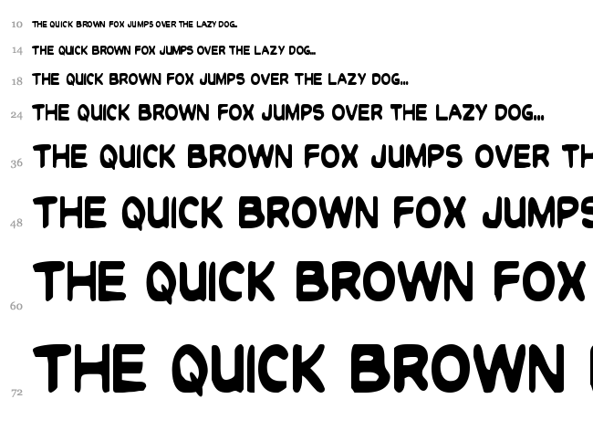 Toon Town Industrial font waterfall